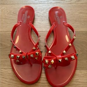 Valentino rockstud pvc sandals